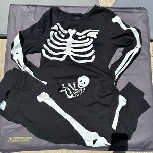 Motherhood Maternity Skeleton Costume Pajamas